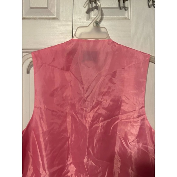 Y&G Men’s Fashion Pink Paisley Tuxedo Suit Vest Formal Waistcoat Wedding Large - Picture 8 of 10